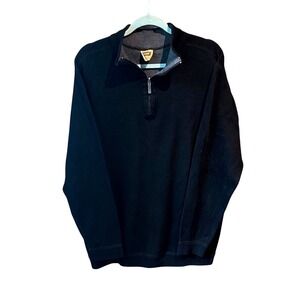 The Foundry Supply Co Mens XLT Black 100% Cotton Quarter Zip Pullover Sweater